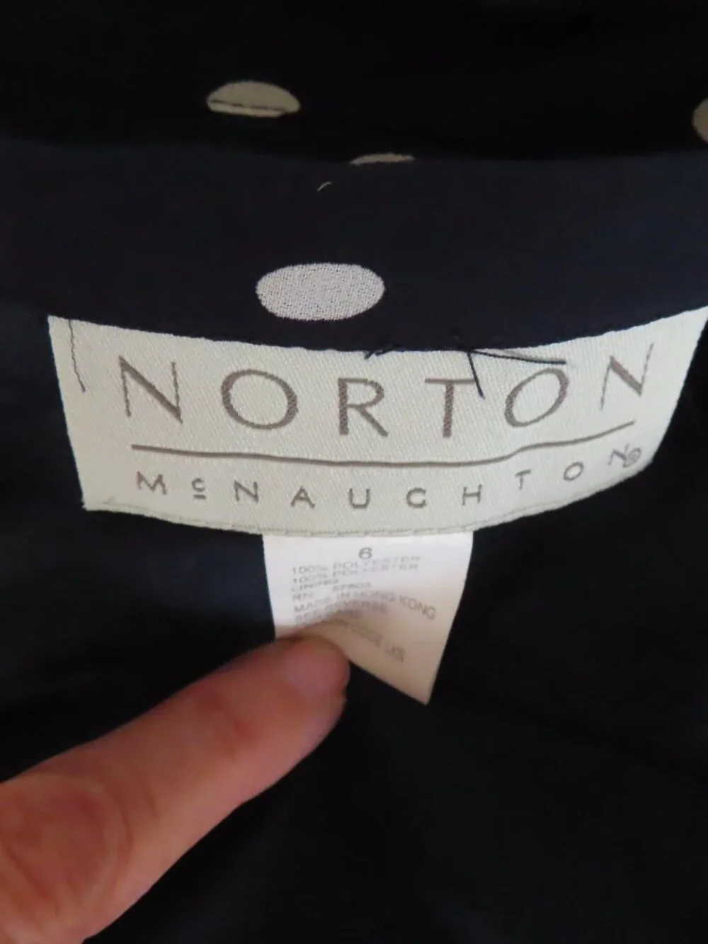 Norton Mcnaughton Maxi Skirt Size 6 Pleated Polka Dot Blue White Lined Nautical
